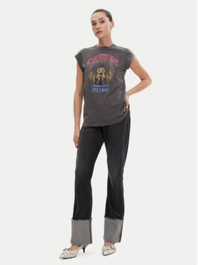 PINKO T-Shirt Marrakech 104603 A2DA Szary Regular Fit