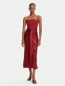STAUD Sukienka koktajlowa Wayfaaring R24F2160PS Czerwony Slim Fit