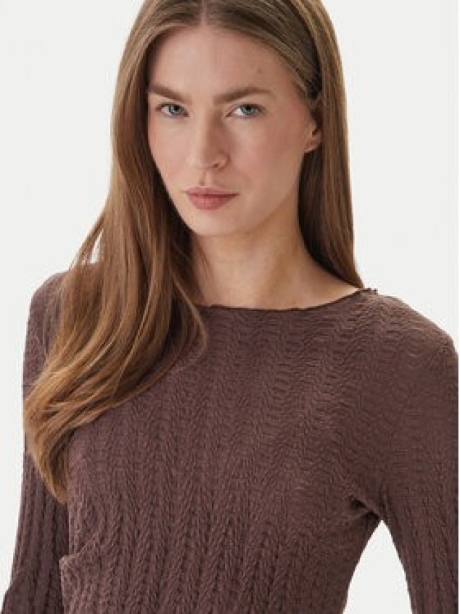 ONLY Bluzka Ella 15368469 Brązowy Slim Fit