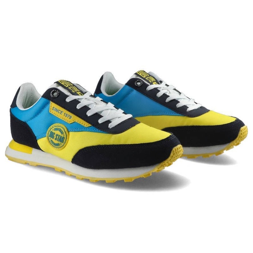 Żółte Sneakersy Big Star Damskie Modne Obuwie