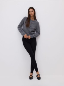 Bawełniane legginsy - czarny