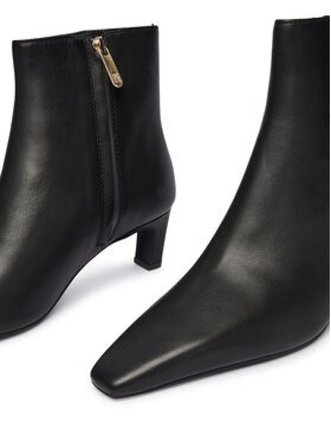 Tommy Hilfiger Botki Th Square Toe Kitten Bootie FW0FW08768 Czarny