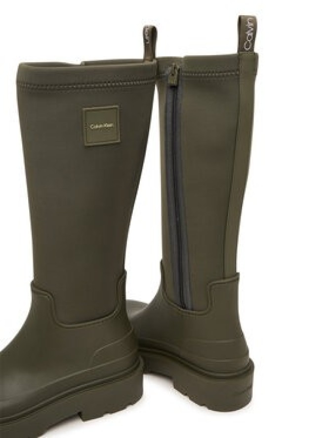 Calvin Klein Kalosze Rainboot High Rubber Neo HW0HW03180 Zielony