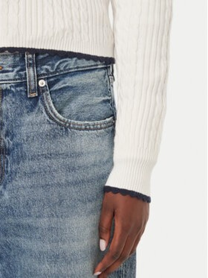 Tommy Jeans Kardigan DW0DW23355 Kremowy Slim Fit