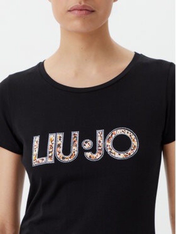 Liu Jo Beachwear T-Shirt VA5154 JS003 Czarny Regular Fit