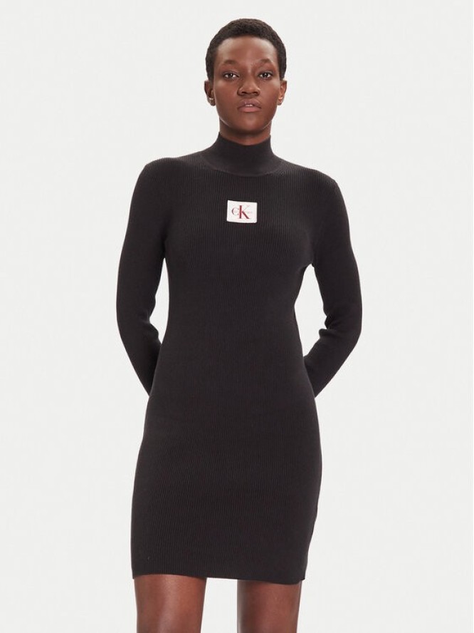 Calvin Klein Jeans Sukienka codzienna LV047D308G Czarny Slim Fit