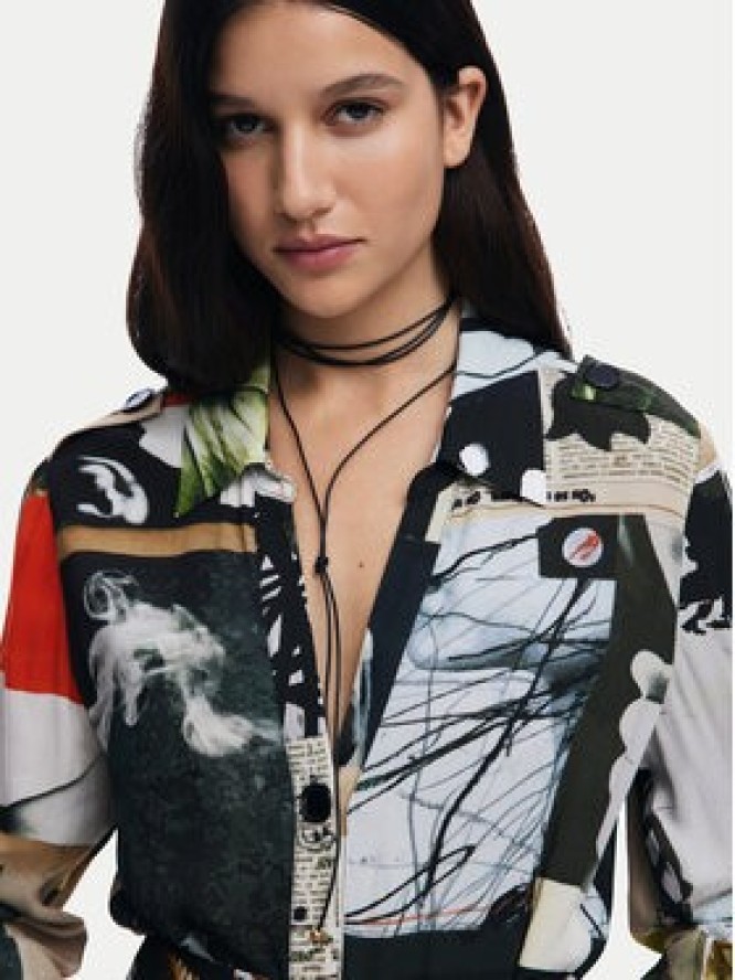 Desigual Sukienka koszulowa Collage 25SWVW45 Kolorowy Regular Fit