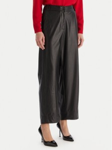 ACCESS FASHION Spodnie z imitacji skóry 54-5132-188 Czarny Regular Fit
