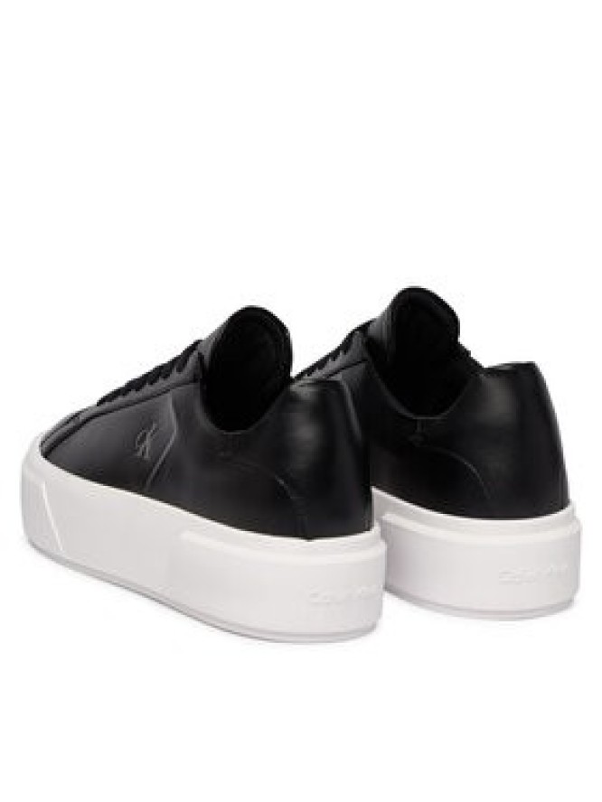 Calvin Klein Sneakersy Flatform Lace Up Lth YW0YW01928 Czarny
