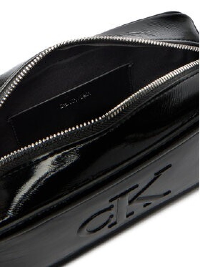 Calvin Klein Torebka Bold Ck Metallic Camera Bag LV04F3331G Czarny
