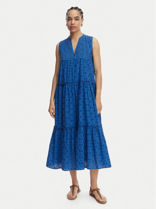 LOLA CASADEMUNT Sukienka letnia LS2616017 Niebieski Regular Fit