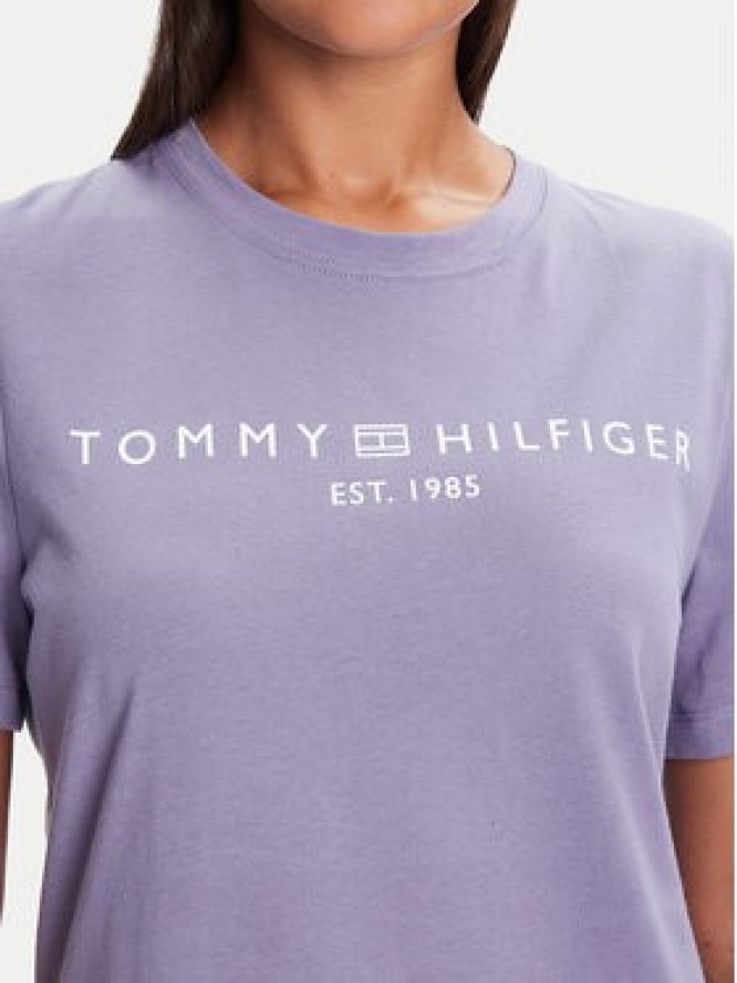 Tommy Hilfiger T-Shirt WW0WW40276 Fioletowy Regular Fit