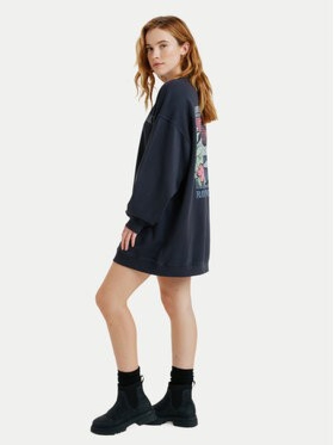 Roxy Bluza Saturday Night Vibes ERJKD03540 Czarny Oversize