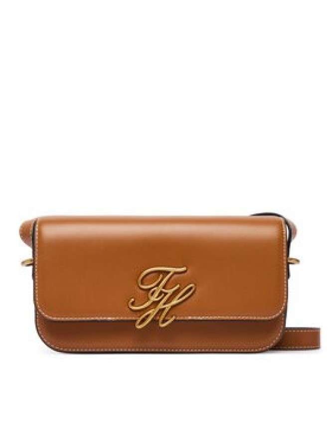 Tommy Hilfiger Torebka Th Script Flap Crossover AW0AW18399 Brązowy