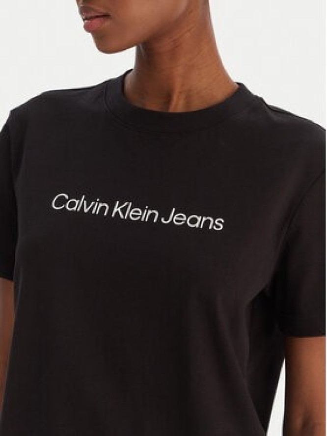 Calvin Klein Jeans T-Shirt A- Inst. Logo Classic LV047C912G Czarny Regular Fit
