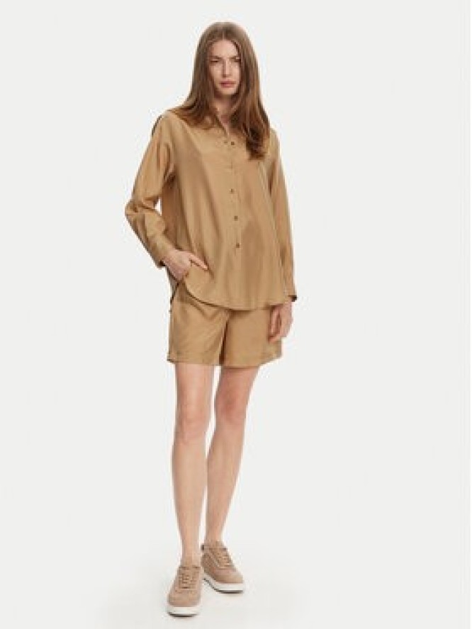 Marella Szorty materiałowe Borbona 2513141025 Beżowy Relaxed Fit