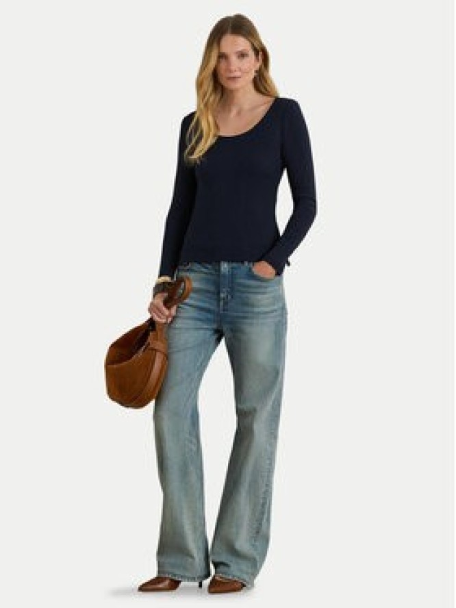 LAUREN RALPH LAUREN Bluzka 200980145002 Granatowy Slim Fit