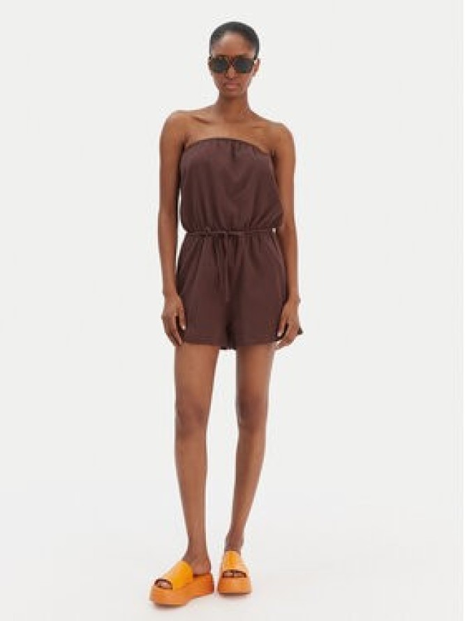 Seafolly Kombinezon Crinkle 55537-PS Brązowy Regular Fit