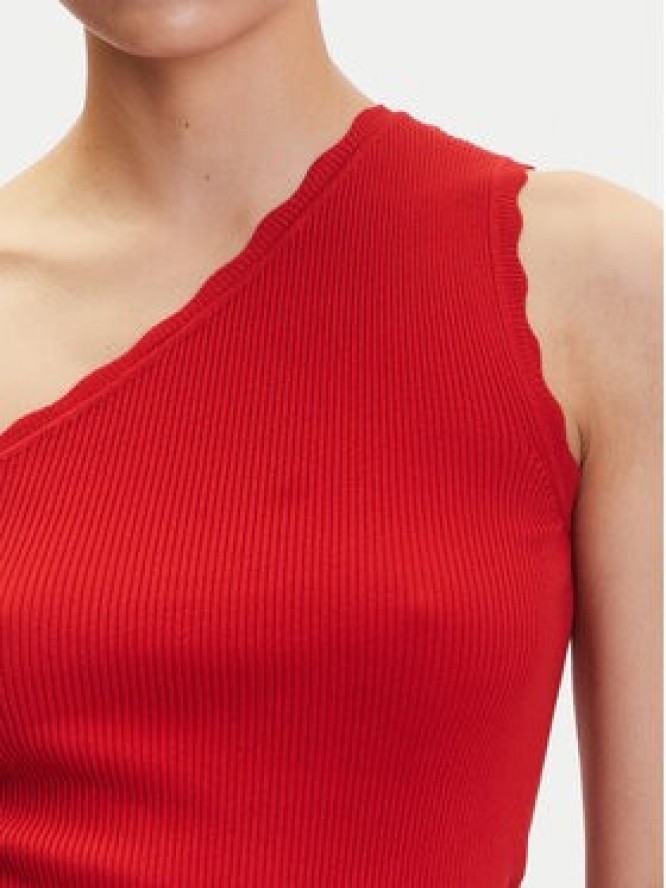 JDY Top Nanna 15351420 Czerwony Slim Fit