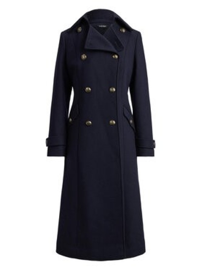 LAUREN RALPH LAUREN Płaszcz wełniany 297P04150002 Granatowy Regular Fit