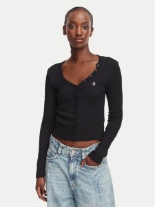 Guess Jeans Bluzka W6YP03 K3647 Czarny Slim Fit