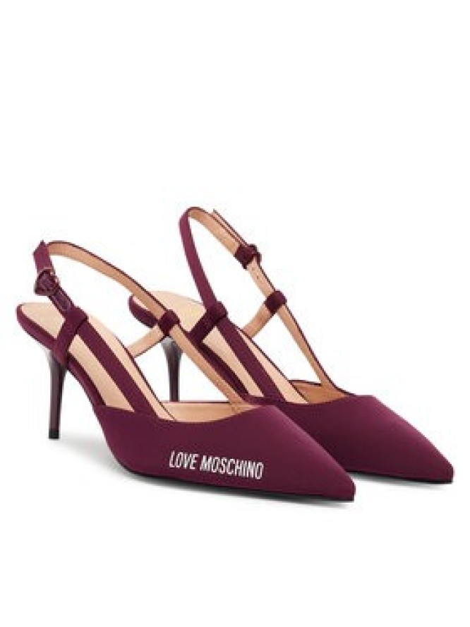 LOVE MOSCHINO Szpilki JA10267G1NIMX55641 Bordowy