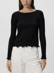 Sweter z wiskozą - czarny