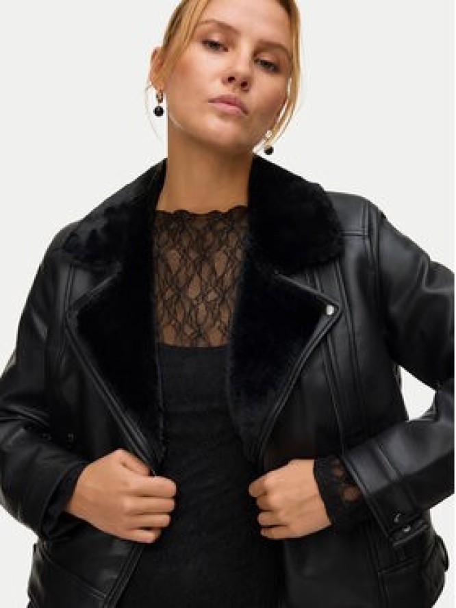 Vero Moda Kurtka z imitacji skóry Hailey 10250405 Czarny Regular Fit