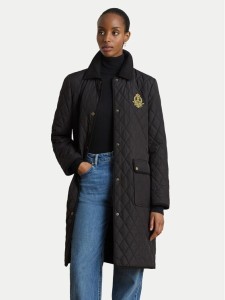 LAUREN RALPH LAUREN Kurtka przejściowa Crested 3/4 Quilt 297P18059001 Czarny Regular Fit
