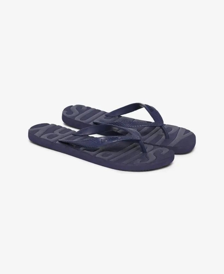 superdry Klapki Core Logo z gumy – RICH NAVY TONAL