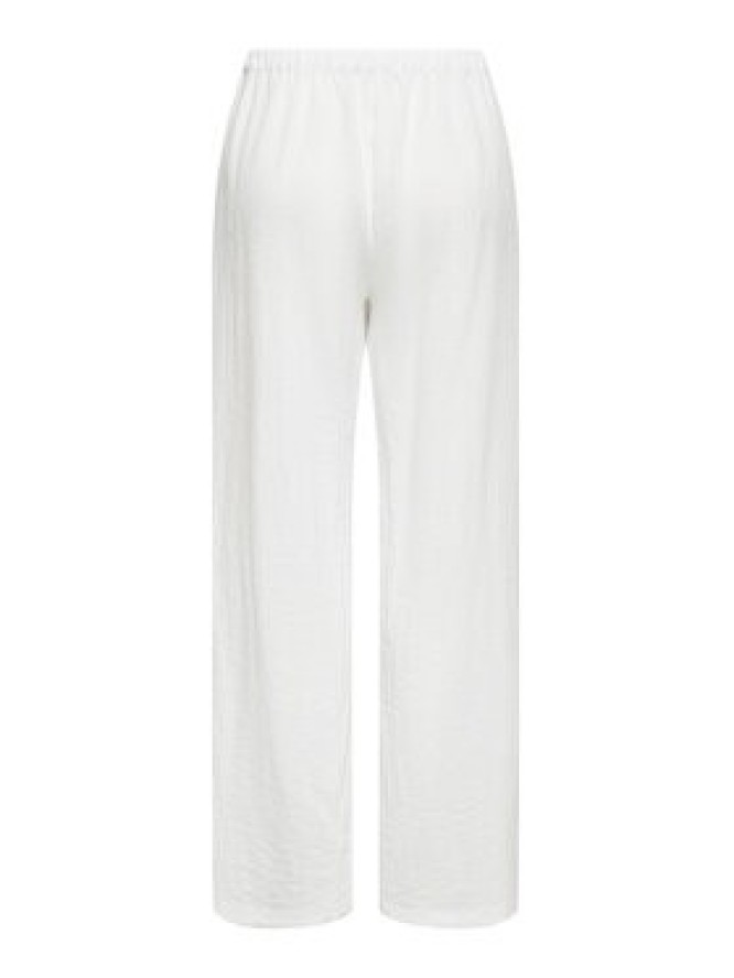 ONLY Spodnie materiałowe Lita 15370273 Biały Relaxed Fit