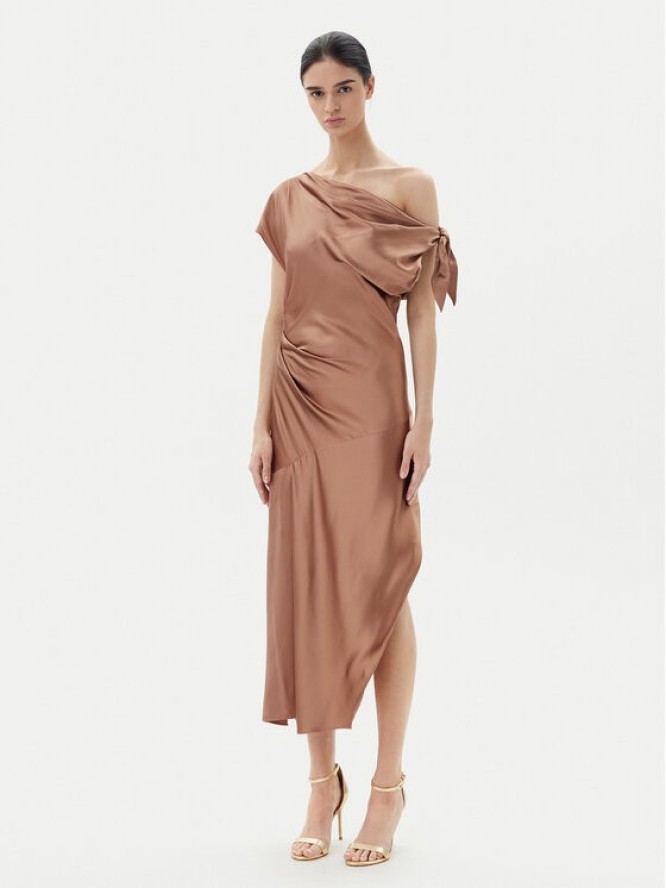 PINKO Sukienka koktajlowa 104986 A2GZ Brązowy Regular Fit