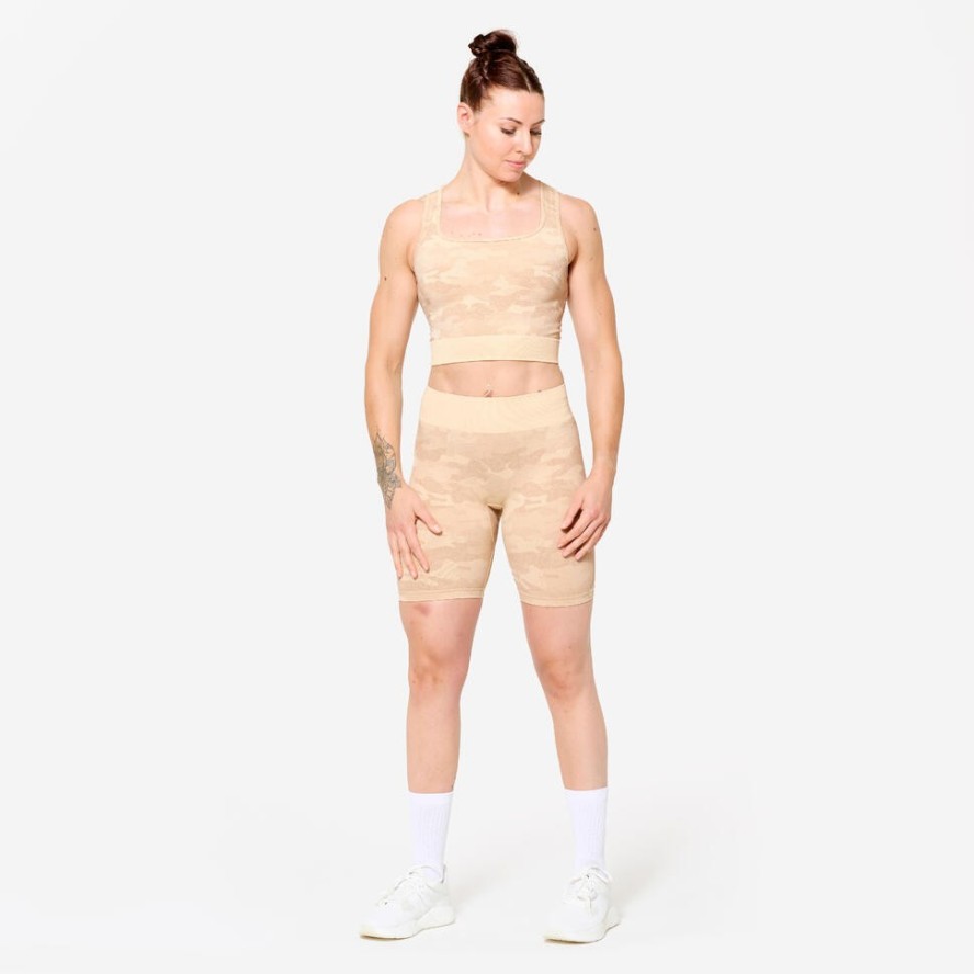 Koszulka fitness damska Domyos crop top