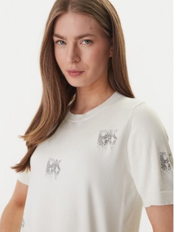 DKNY Sweter DJ6R0242 Écru Regular Fit