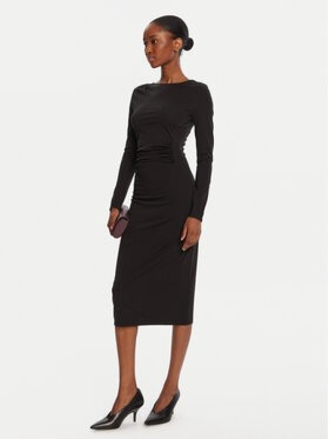 KAOS Sukienka koktajlowa Abiti RI1MA002 0001 Czarny Slim Fit