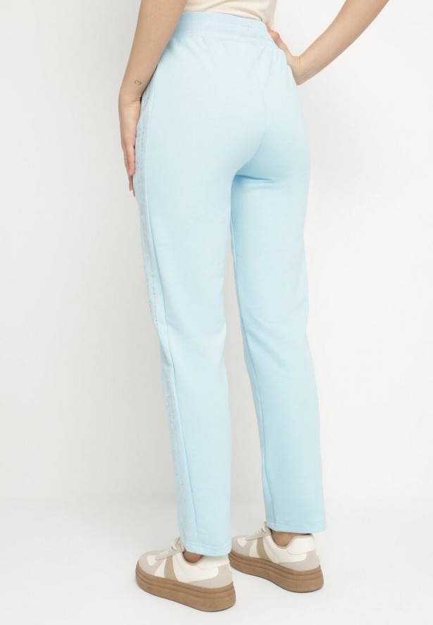 Niebieskie Spodnie Dresowe z Bawełną i Sznurkiem Annivia