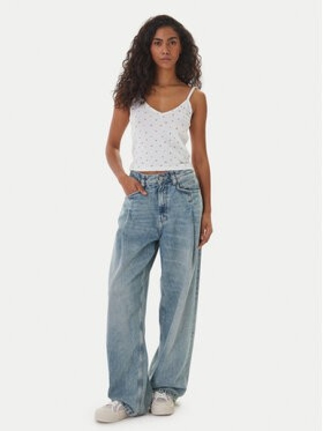 Guess Jeans Top W6GPB5 KH172 Biały Regular Fit