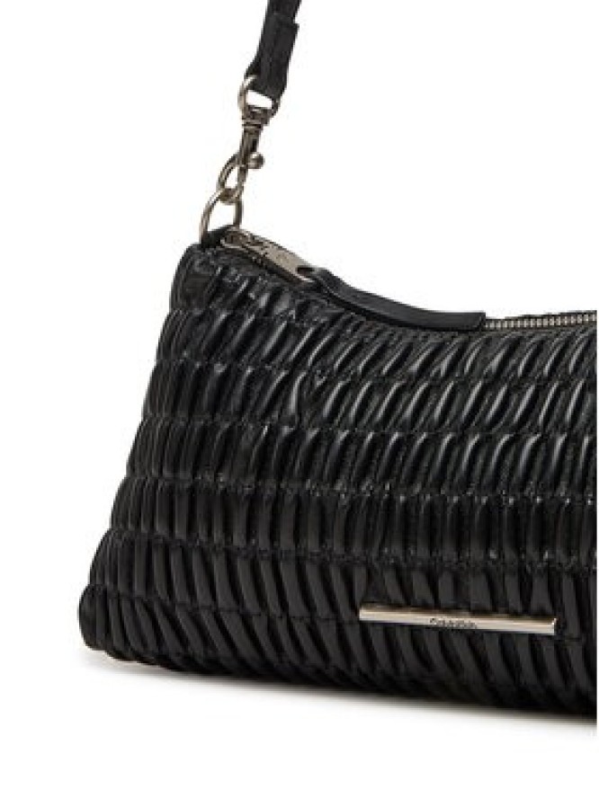 Calvin Klein Jeans Torebka Ruched Layla Shoulder Bag LV04K3088G Czarny