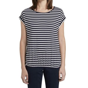 Koszulka turystyczna damska Tom Tailor Striped Crew-Neck