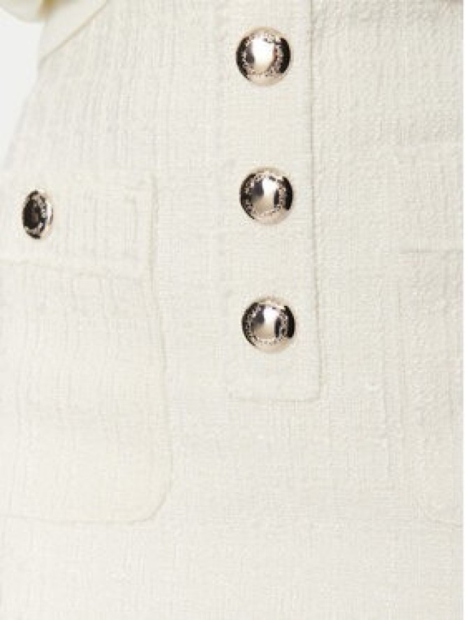 Morgan Spódnica mini 251-JABI Écru Slim Fit