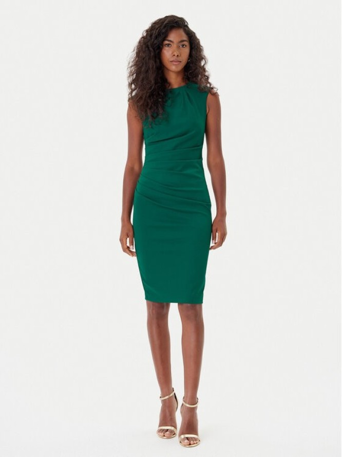 Rinascimento Sukienka koktajlowa CFC0125332003 Zielony Slim Fit