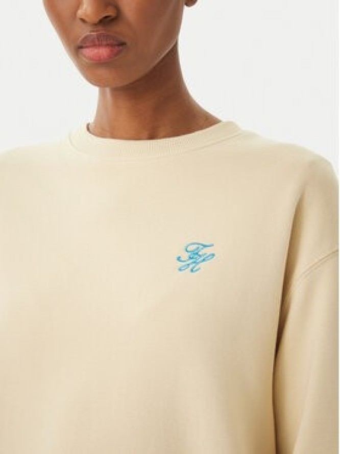 Tommy Hilfiger Bluza Logo Embroidery WW0WW48724 Beżowy jasny Relaxed Fit