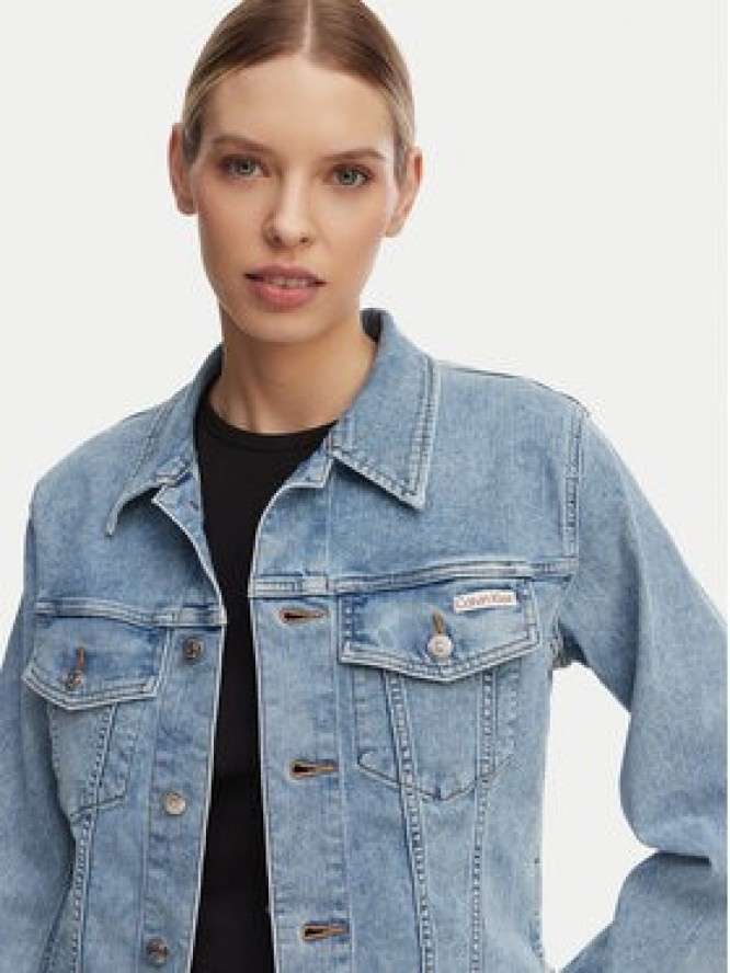 Calvin Klein Jeans Kurtka jeansowa LV047F672G Niebieski jasny Regular Fit