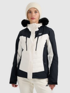 4F Kurtka narciarska membrana 10000 damska - biała XXL