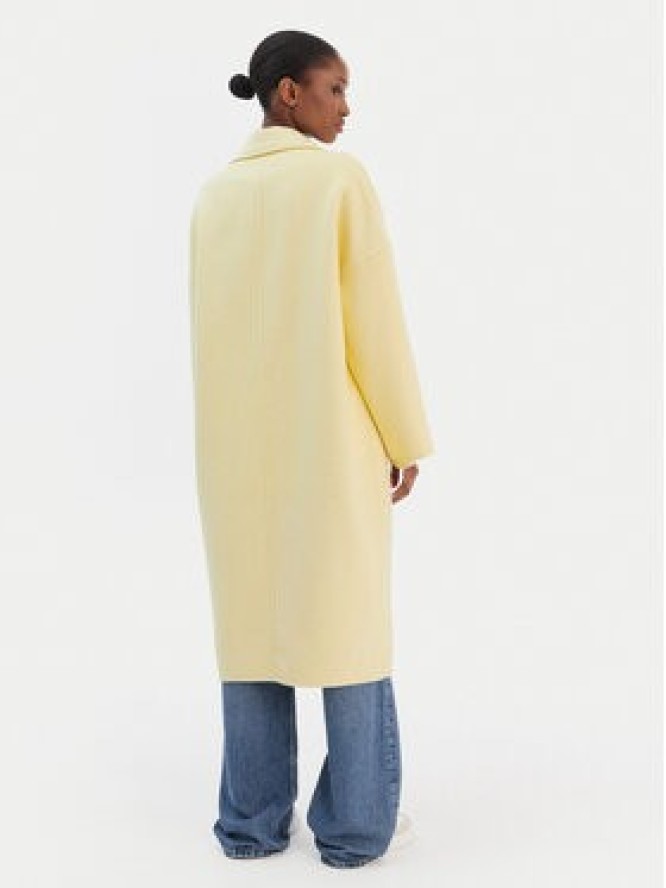 ViCOLO Płaszcz wełniany TF0003 Żółty Regular Fit