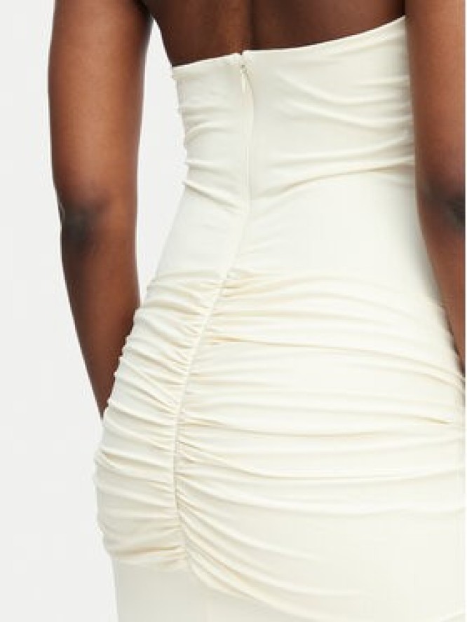 Bardot Sukienka wieczorowa Emilia 60386DB Kremowy Slim Fit