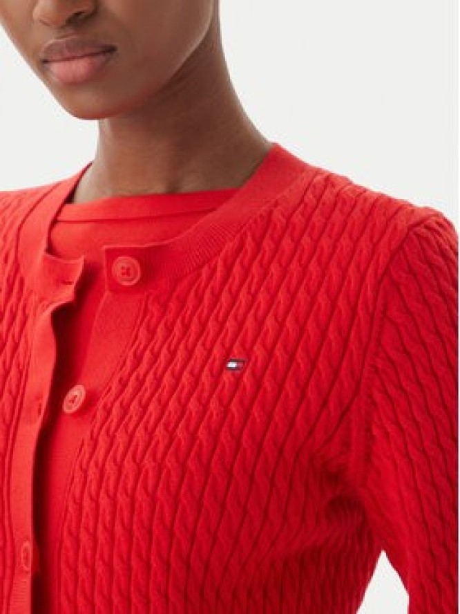 Tommy Hilfiger Kardigan WW0WW43329 Czerwony Regular Fit