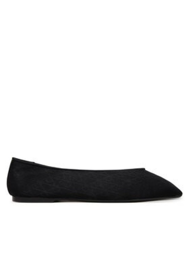 Calvin Klein Baleriny Square Ballerina Aop Mesh HW0HW02937 Czarny