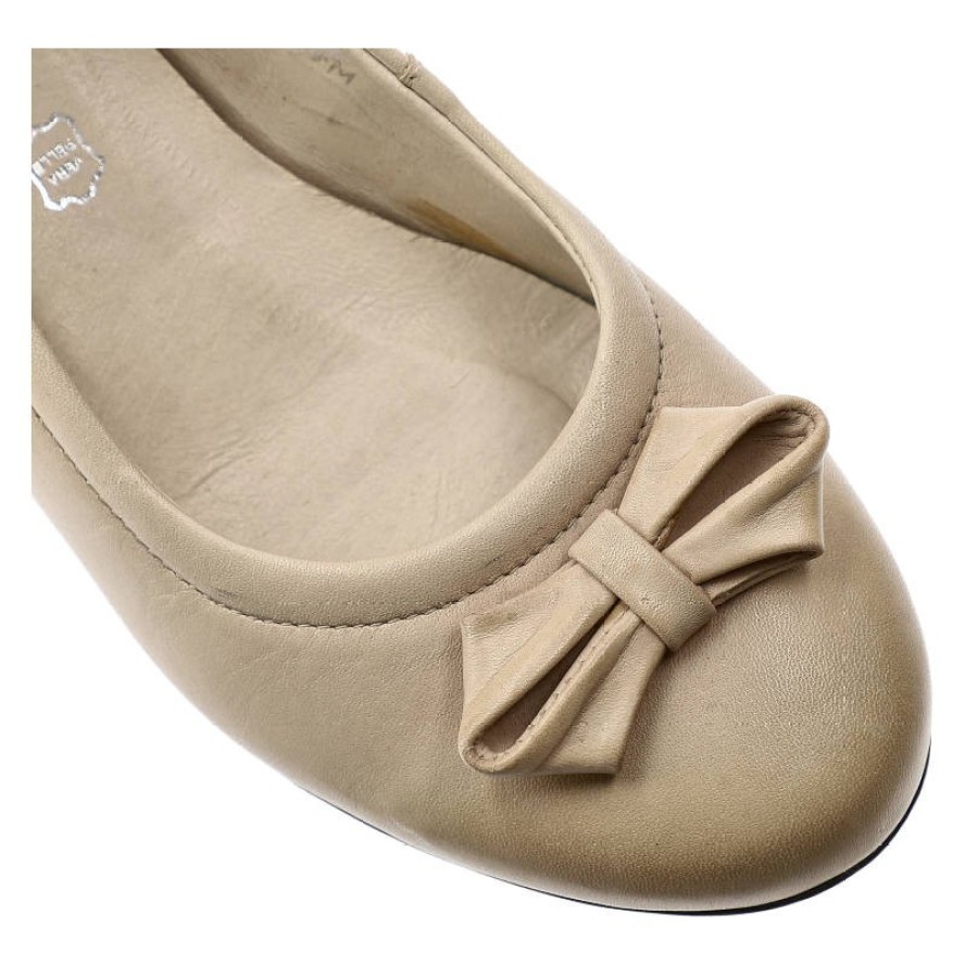 Beżowe Półbuty Baldaccini Skórzane Buty Damskie