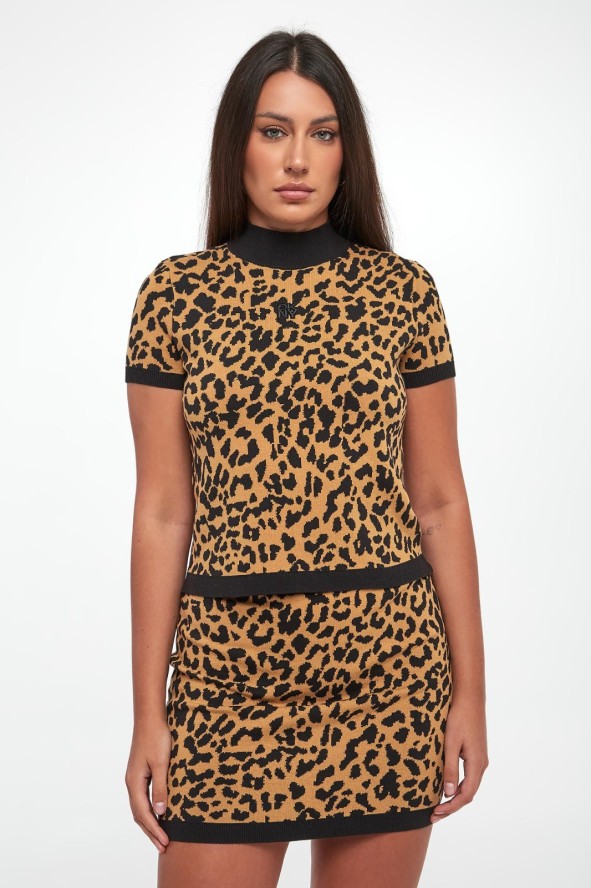 Sweter damski w panterkę DKNY